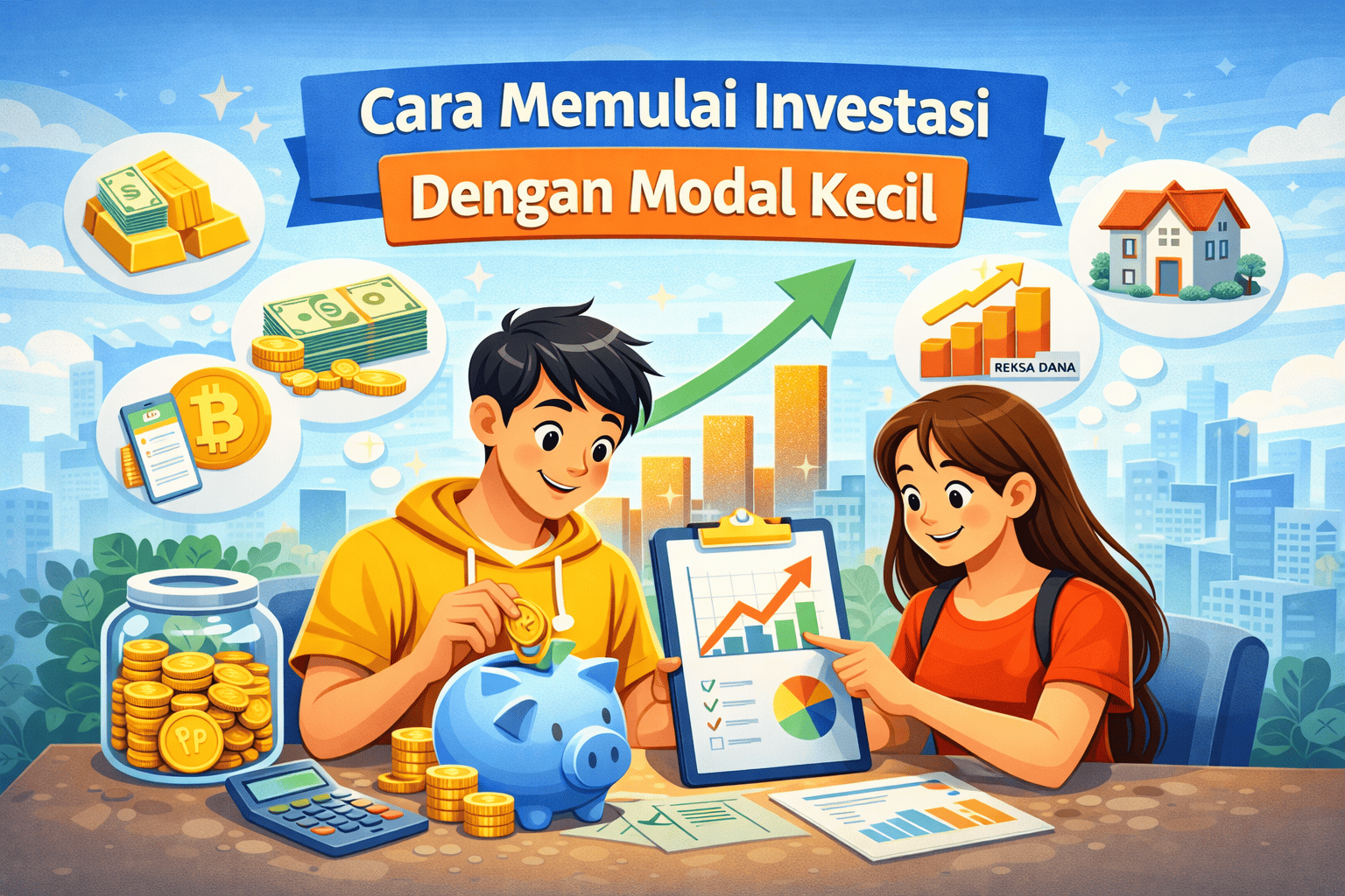 Ilustrasi cara memulai investasi dengan modal kecil untuk pemula