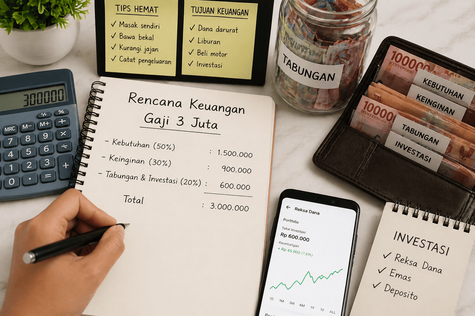 cara mengatur keuangan gaji 3 juta agar bisa menabung